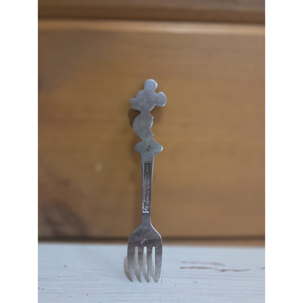 Vintage Mickey Mouse Child Fork Walt Disney Productions Japan Stainless Bonny - Picture 2 of 4
